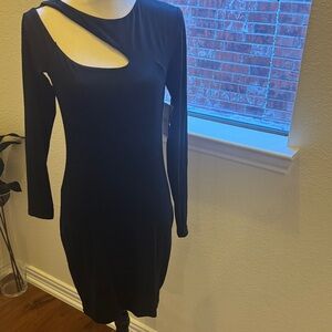 Guess One Shoulder Black Dress